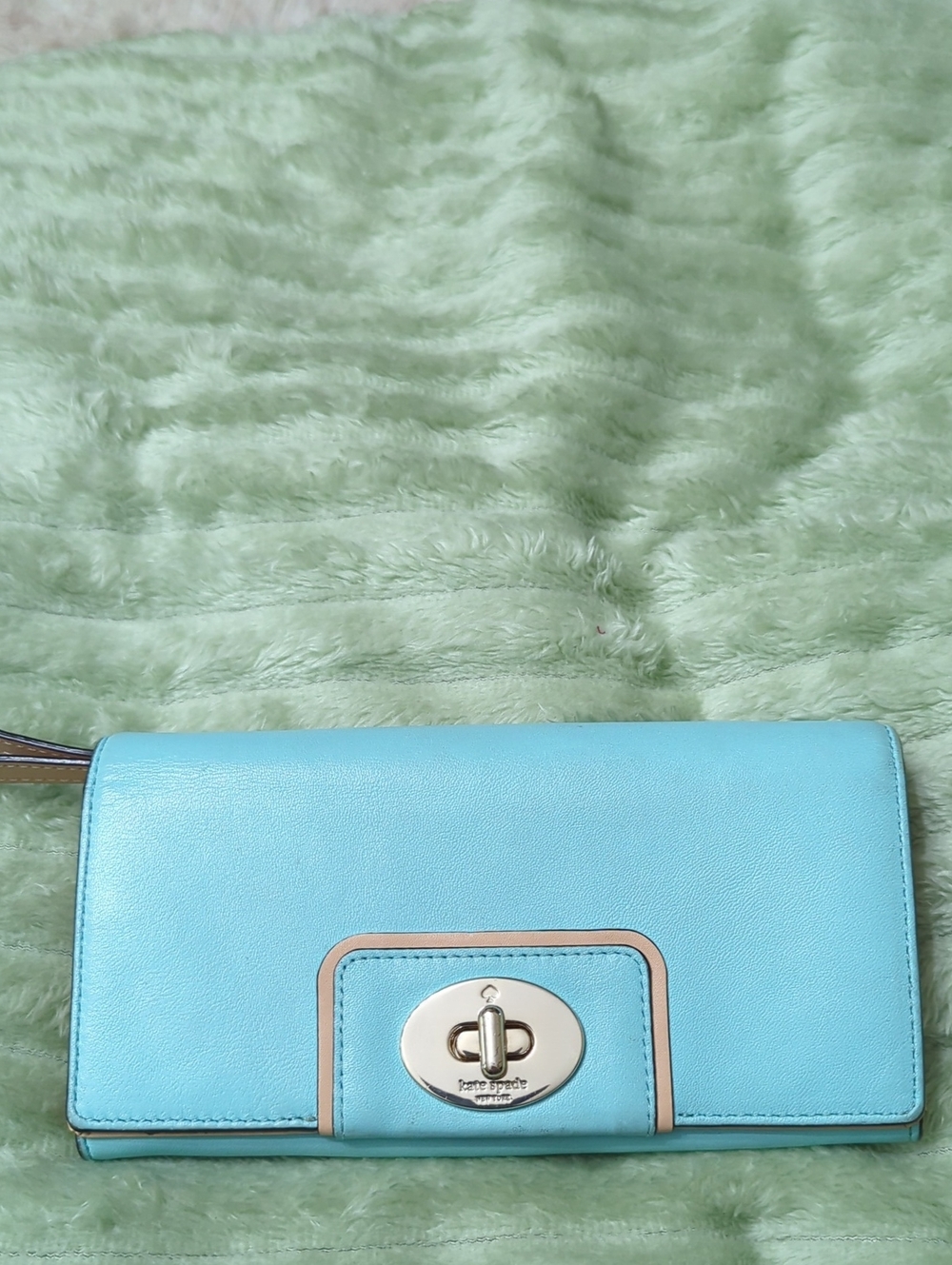 Kate Spade Teal Leather Wallet Clutch